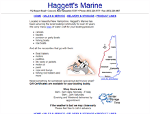 Tablet Screenshot of haggettsmarine.com